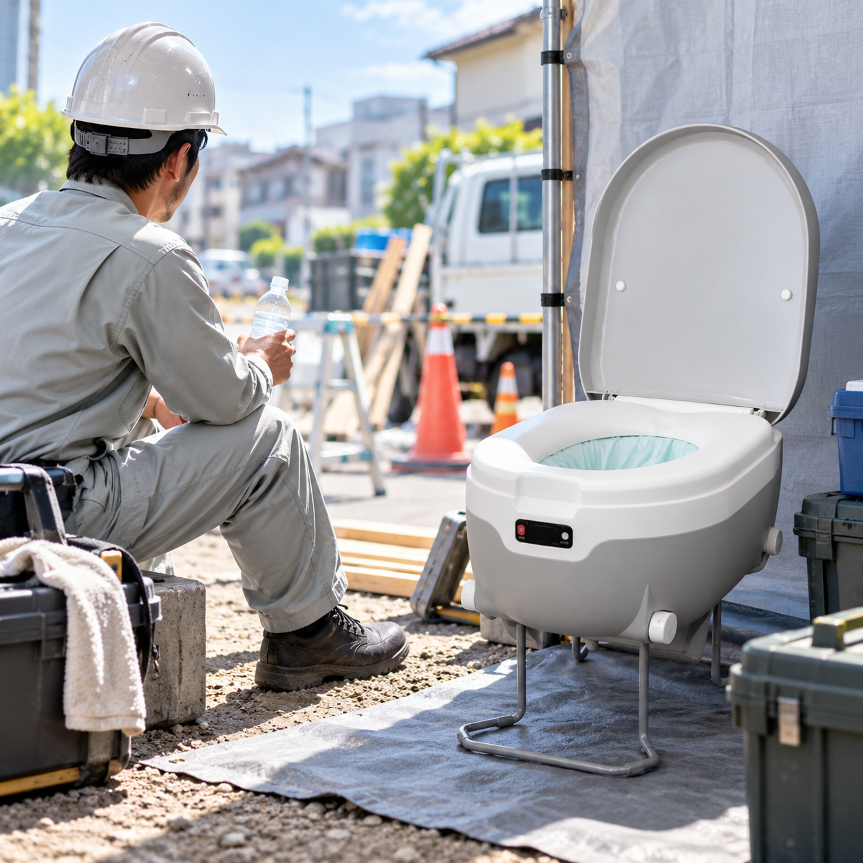 「近くのコンビニで」に頼る現場は、もう限界にきている 仮設トイレを置けない小規模・短期・移動現場のトイレ環境の作り方