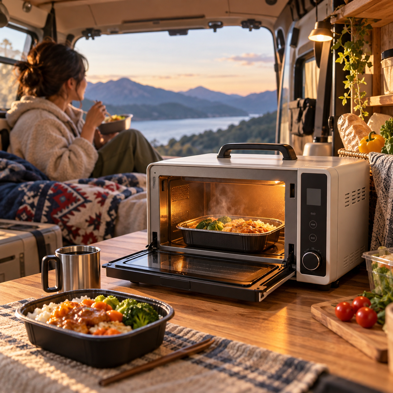 連泊の車旅は「食事」で疲れる。 ポータブル電子レンジを車載して、時間と食費を取り戻す